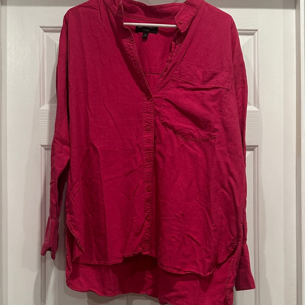 Banana Republic Linen Blend Button-Up Shirt